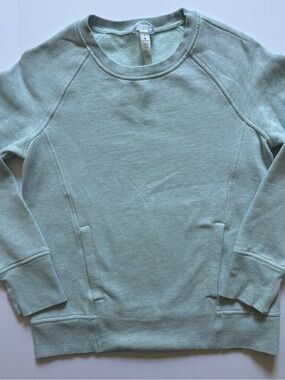 Lululemon Back To It Crew Neck Pullover Sweatshirt, Heathered Mint Size 4